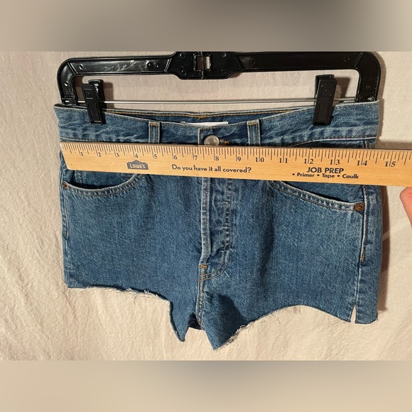 Re/Done jean shorts size 27 cutoff button fly cotton summer boho - Picture 4 of 14